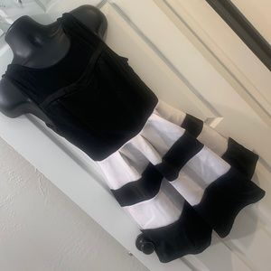 Unbranded 13 Black White Dress sleeveless, sheer open back